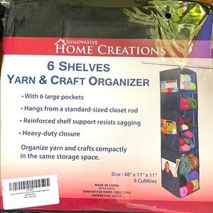 Closet hanging organizer in black